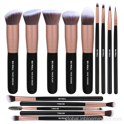 Synthetic Fibre Custom Makeup Brush Set Synthetic Fibre 14Pcs Custom Luxury Makeup Brush Set Supplier